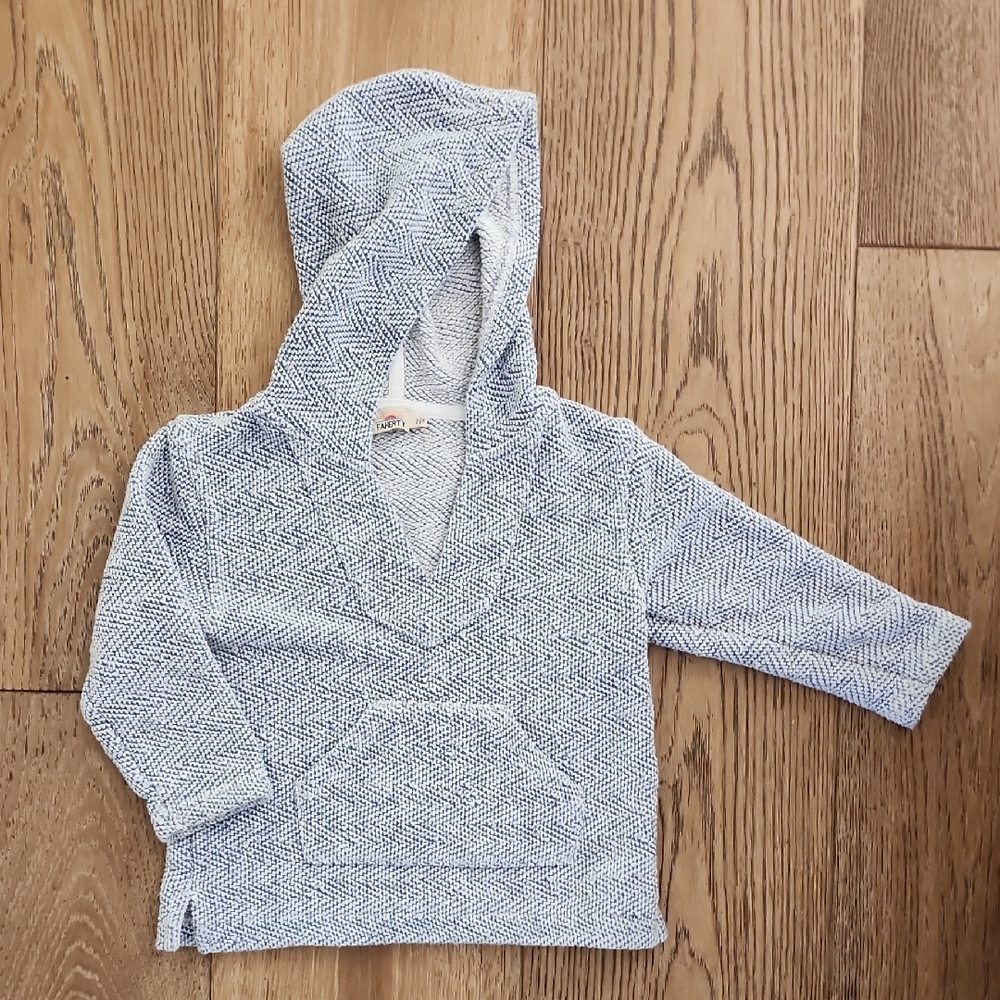 Faherty Light Blue Soft Knit Poncho